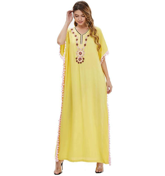 Golden State Embroidered Maxi Dress