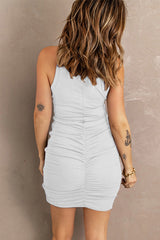 Holly Ribbed Cutout Knit Midi Dress - Oatmeal