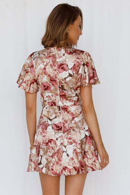 Bowan Printed Ruffle Tiered Babydoll Dress - FINAL SALE