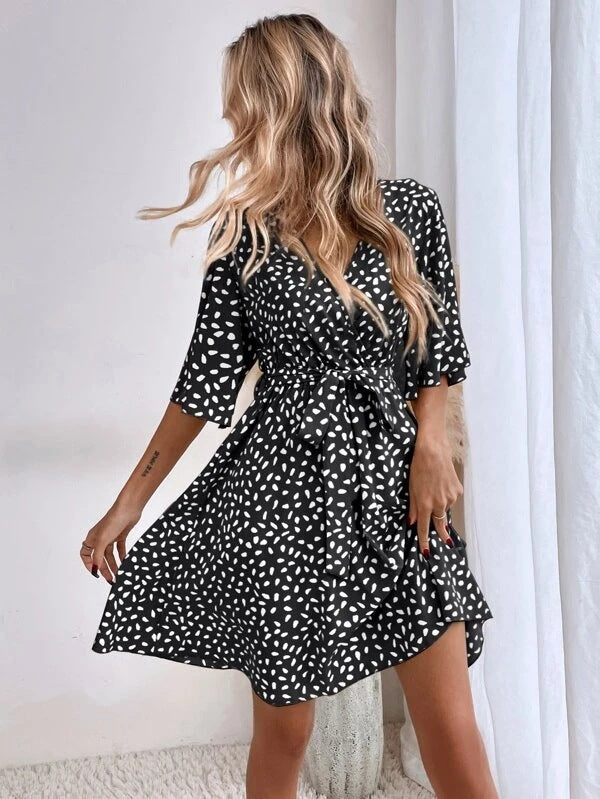 I Wonder Textured Button Down Dress