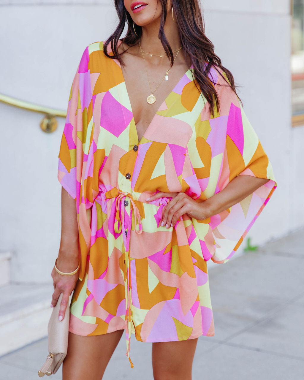 Righteous Adjustable Printed Kimono Dress