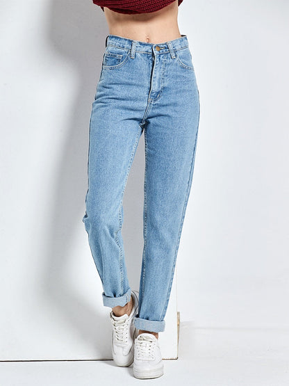 KittenAlarm - Harem Pants Vintage High Waist Jeans Woman Boyfriends Women's Jeans Full Length Mom Jeans Cowboy Denim Pants Vaqueros Mujer
