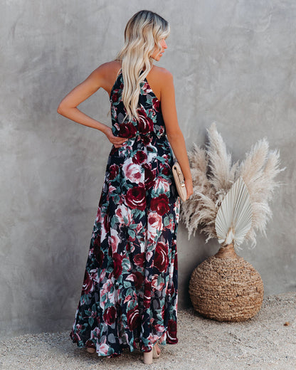 Bloomed Halter Maxi Dress