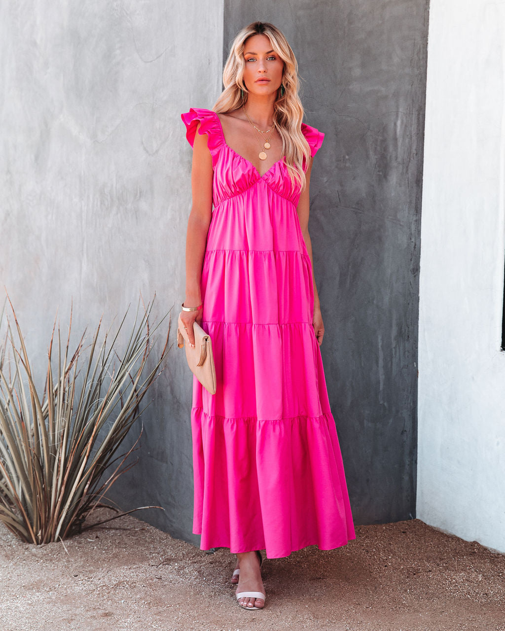 KittenAlarm - Caprice Tiered Ruffle Maxi Dress