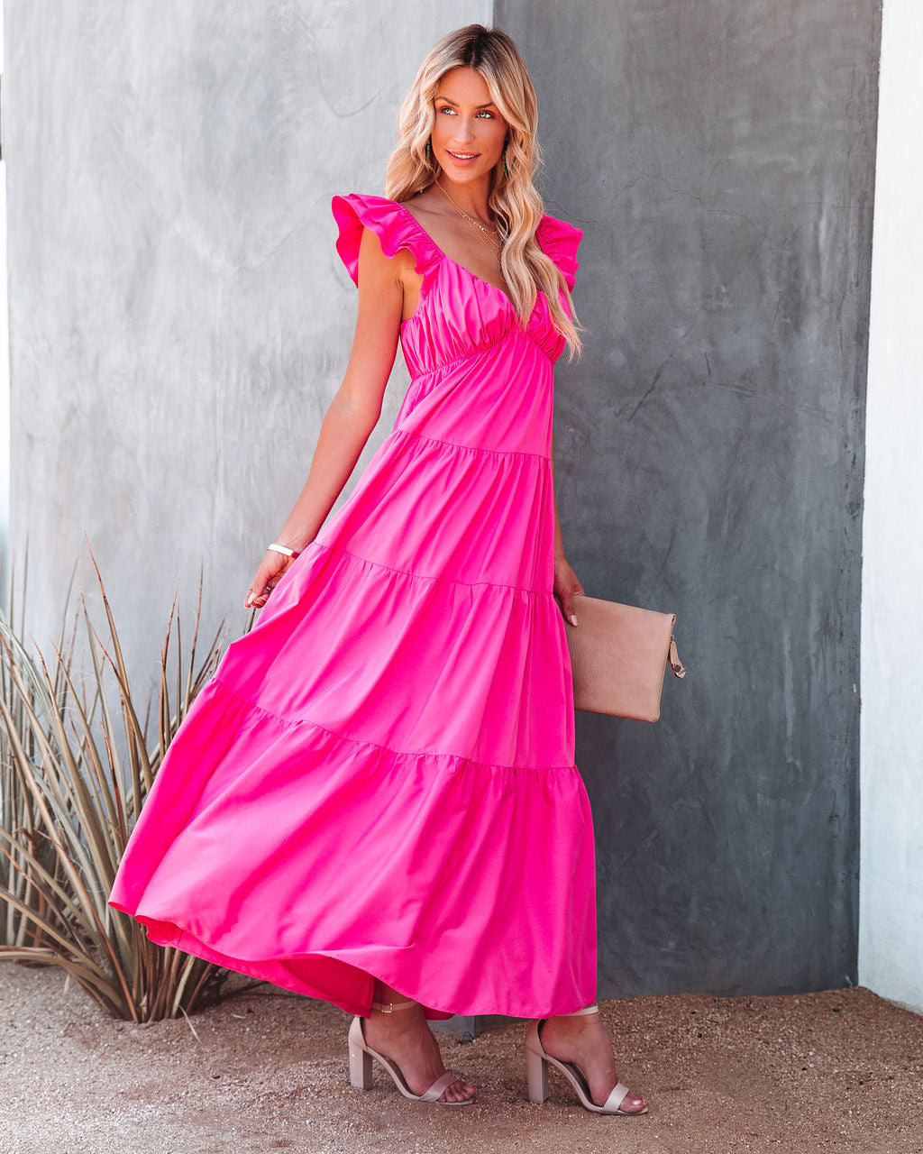 KittenAlarm - Caprice Tiered Ruffle Maxi Dress