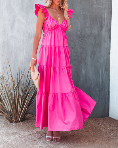 KittenAlarm - Caprice Tiered Ruffle Maxi Dress