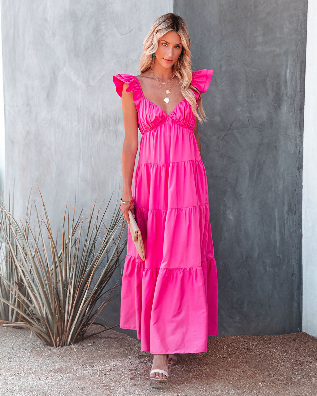 KittenAlarm - Caprice Tiered Ruffle Maxi Dress