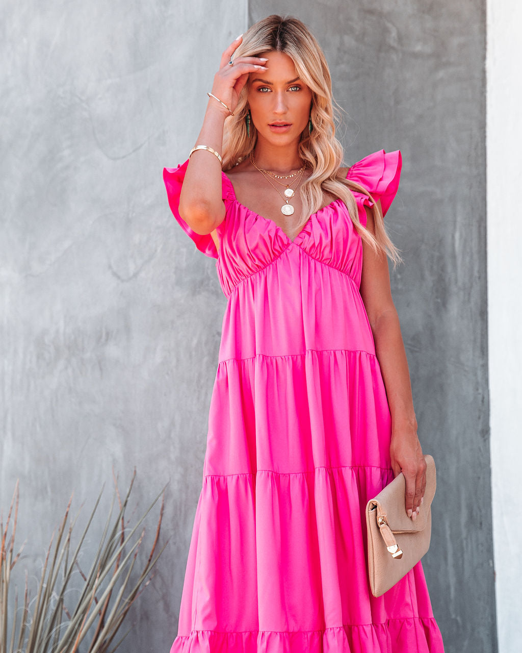 KittenAlarm - Caprice Tiered Ruffle Maxi Dress