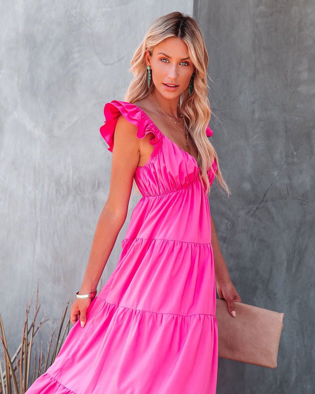 KittenAlarm - Caprice Tiered Ruffle Maxi Dress