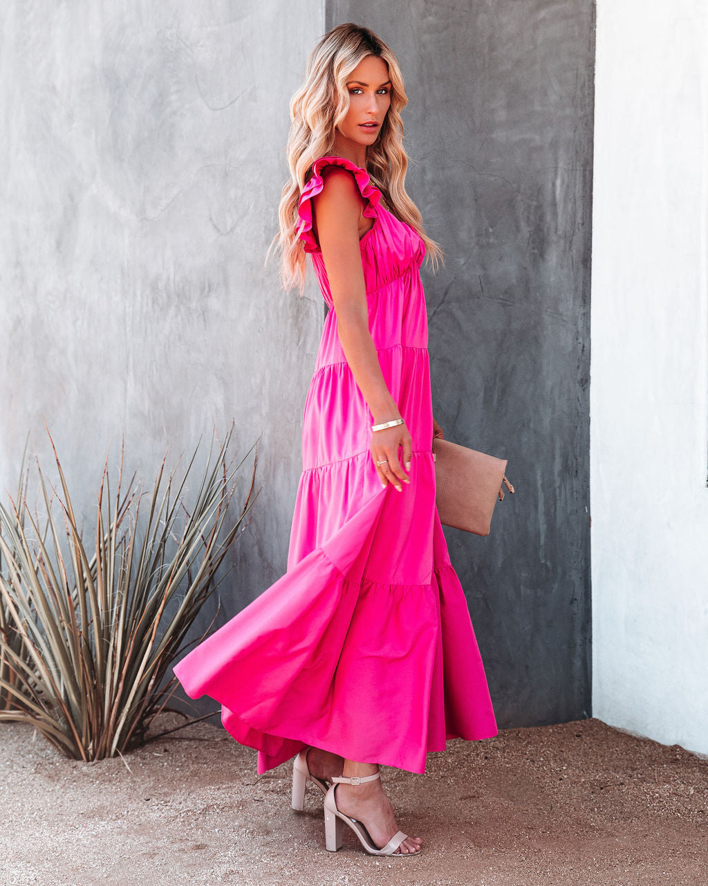 KittenAlarm - Caprice Tiered Ruffle Maxi Dress