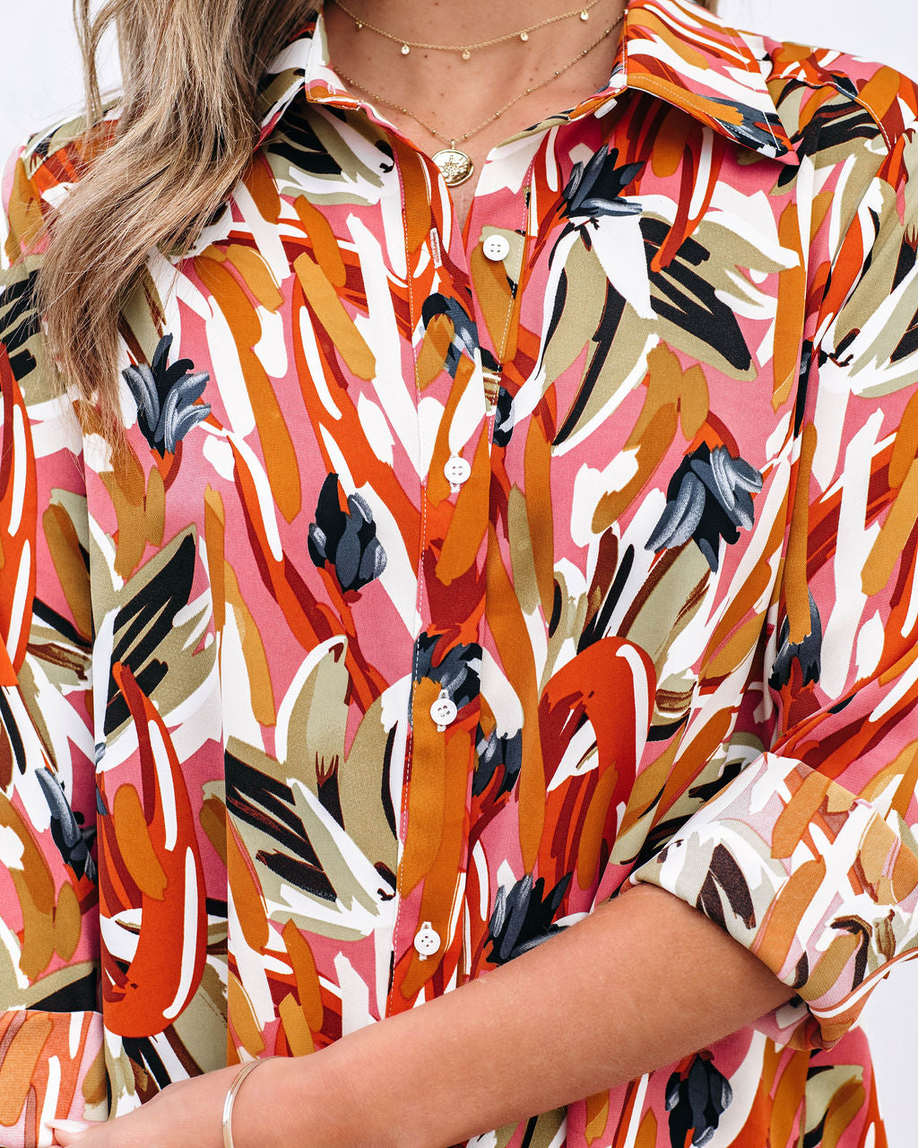 Ivah Printed Button Down Tunic