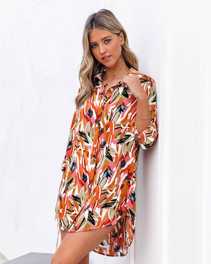 Ivah Printed Button Down Tunic