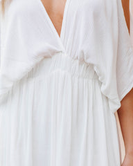 Korrine Cold Shoulder Maxi Dress - Off White