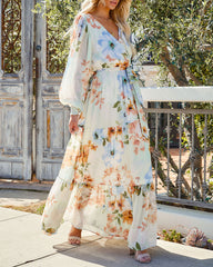 Little Bit Of Sunshine Floral Maxi Dress - Mint