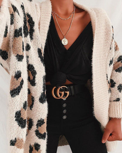 Perfection Leopard Knit Cardigan