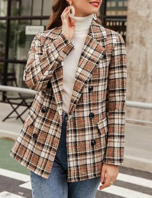 LOVELY PLAID BLAZER