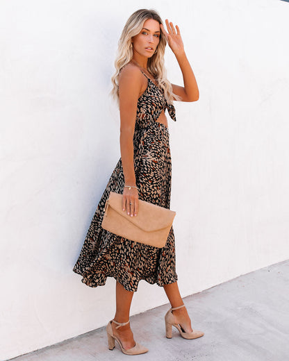 Real Taste Printed Cutout Midi Dress - FINAL SALE