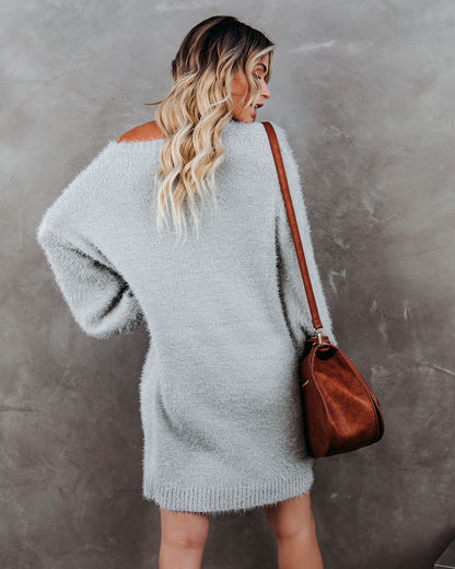 So In Love Knit Sweater Dress - Heather Grey - FINAL SALE