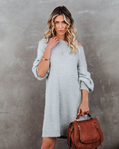 So In Love Knit Sweater Dress - Heather Grey - FINAL SALE