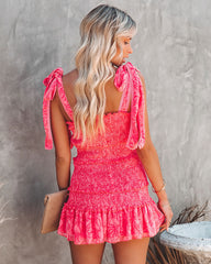 Sonya Floral Smocked Ruffle Tie Dress