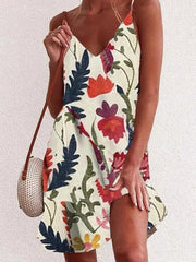 Vintage Boho Holiday Comfortable Casual Sleeveless Dresses Ins Street